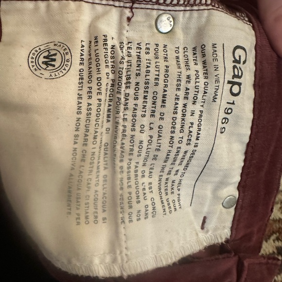 Burgundy/Red Corduroy Pants - Picture 4 of 6